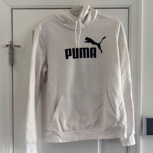 Puma White Sweatshirt Iconic Logo Hoodie